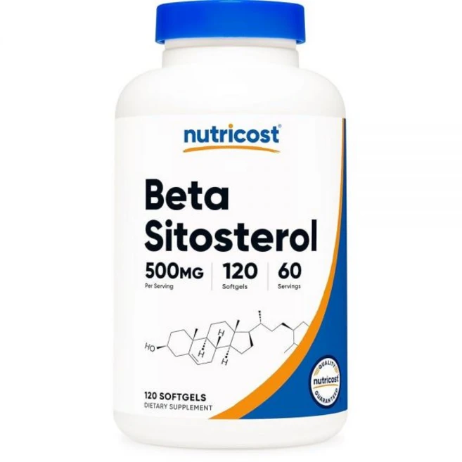 Nutricost 베타 시토스테롤 소프트젤 120개 500mg - GMO 프리 글루텐 프리 보충제 60회 분량 171644, Nutricost 베타 시토스테롤 소프트젤 120개,, 1개 - 쿠팡