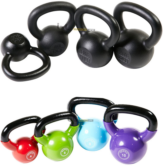 베스코 블랙 컬러 강철 케틀벨 바론라이프, 5kg, 1개