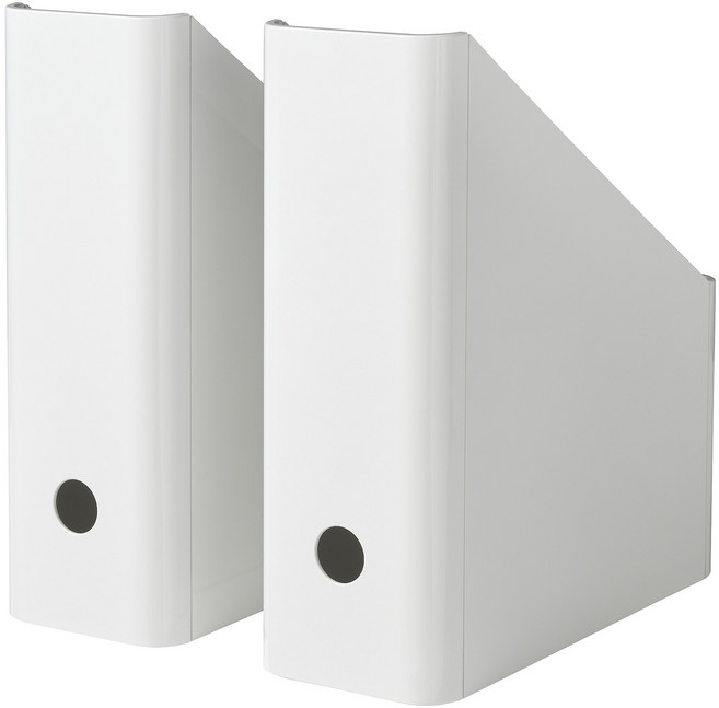 이케아 쿠기스 파일꽂이 서류정리함 플라스틱 2p, 화이트 805.153.35