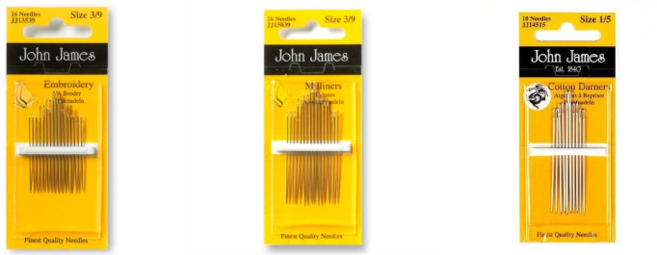 존제임스 자수바늘 3종세트, 1개