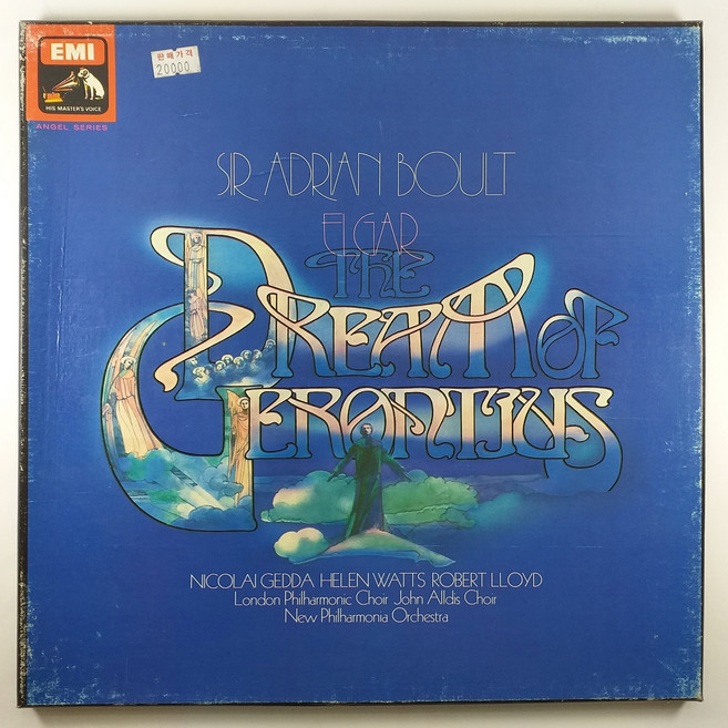 (중고LP)(수입 ENGLAND 2LP) ELGAR THE DREAM OF GERONTIUS. 에드워드 엘가. 제론티우스의 꿈. 지휘 아드리안 볼트 (자켓 A. 음반 미사용 AA)