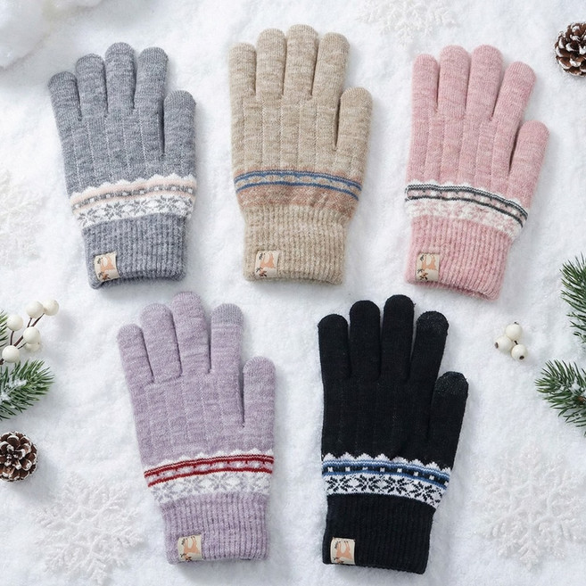 진우 겨울 터치장갑 기모 방한장갑 스마트폰 커플 남녀공용 102005