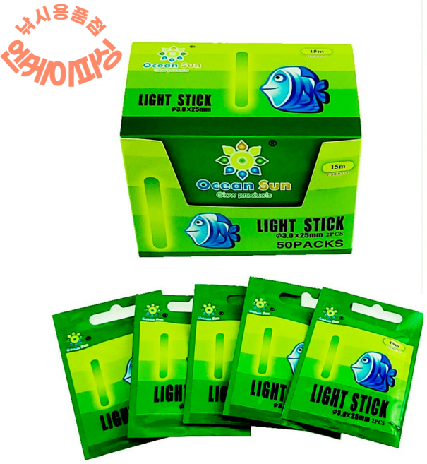 엔케이피싱 오션선 일자형 케미라이트 캐미 1팩, 1개