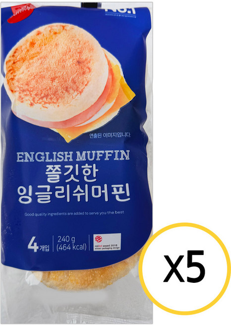 삼립 쫄깃한 잉글리쉬 머핀 240g 냉동, 5개