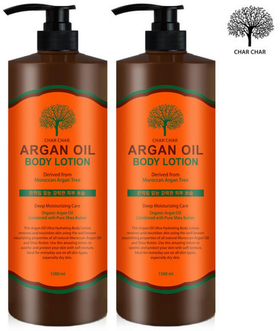 대용량 아르간 오일 약산성 바디로션 1500ML X 2개 에바스, 대용량 아르간 오일 약산성 바디로션 1500ML X 2, 1.5L