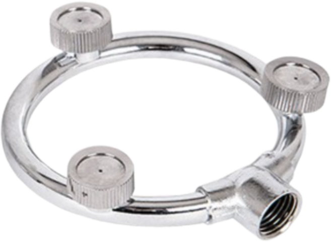 이지툴스 미세분무 농약 고압 분사헤드 3구, 실버, 1개