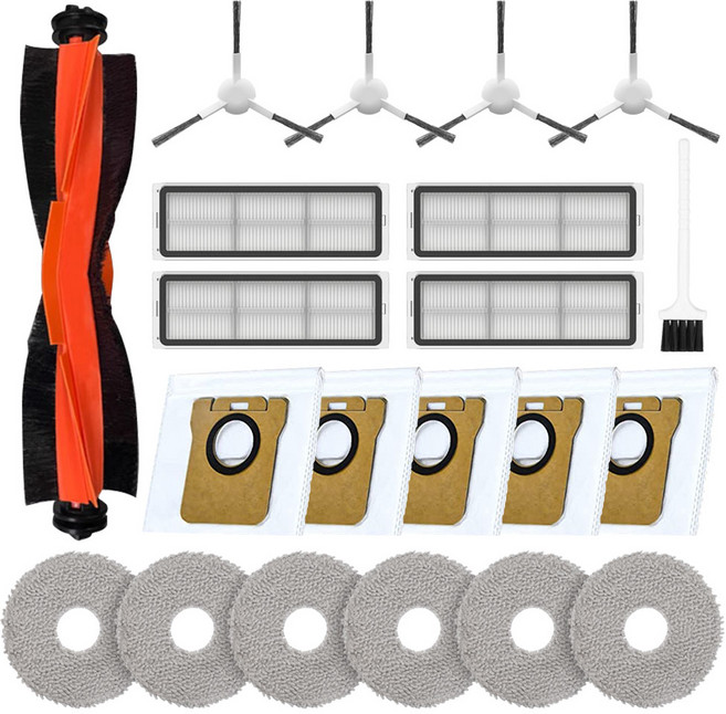 Yivy 드리미 L10S Ultra 메인 브러쉬 물걸레 더스트 백 필터 사이드 브러쉬 소모품, 1세트, DRM-L10-SET21B