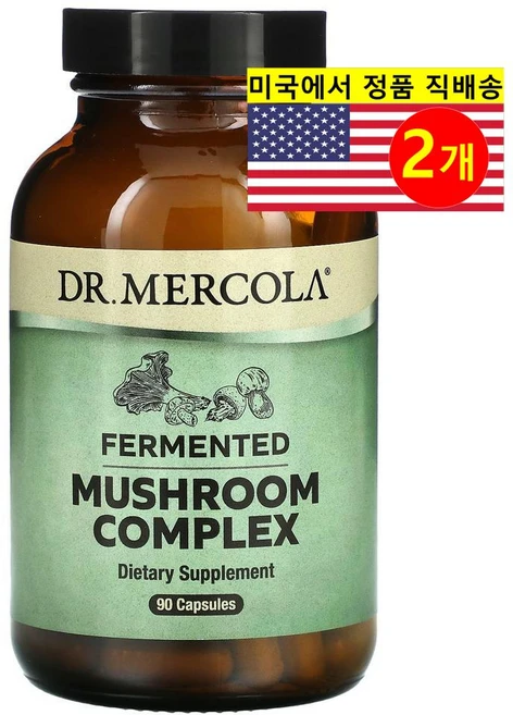Dr. Mercola 닥터 머콜라 발효버섯 복합체 Fermented Mushroom, 기본, 2개, 90정 - 쿠팡