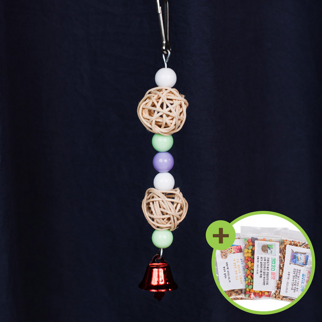 천연 등나무공 종구슬 앵무새 장난감 버드토이, 1개