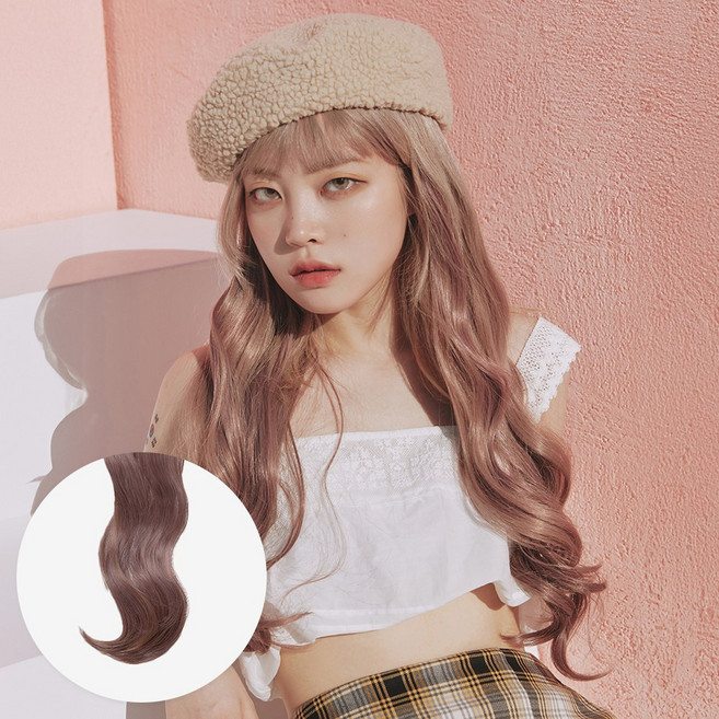 [붙임머리] 살롱컬러피스 글램웨이브 #베이직 (미스티사), SL1 #애쉬 퍼플