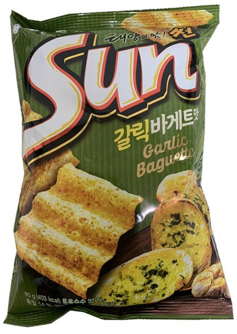 썬 태양의 맛 갈릭바게트맛, 80g, 8개