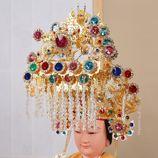 妙隨緣 木雕媽祖神像 天上聖母雕像, 4寸帽子