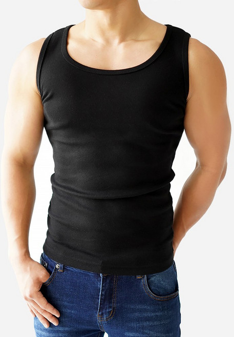 스타토리 남성용 고탄력 면스판 기본 나시