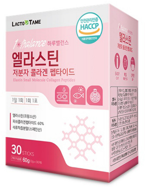 락토테미 엘라스틴 저분자 콜라겐 펩타이드, 2g/30포, 1개, 60g