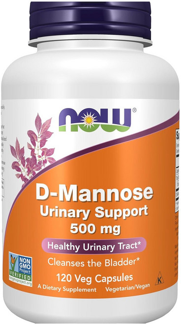 NOW Foods D-甘露糖素食膠囊 500mg, 120顆, 1罐