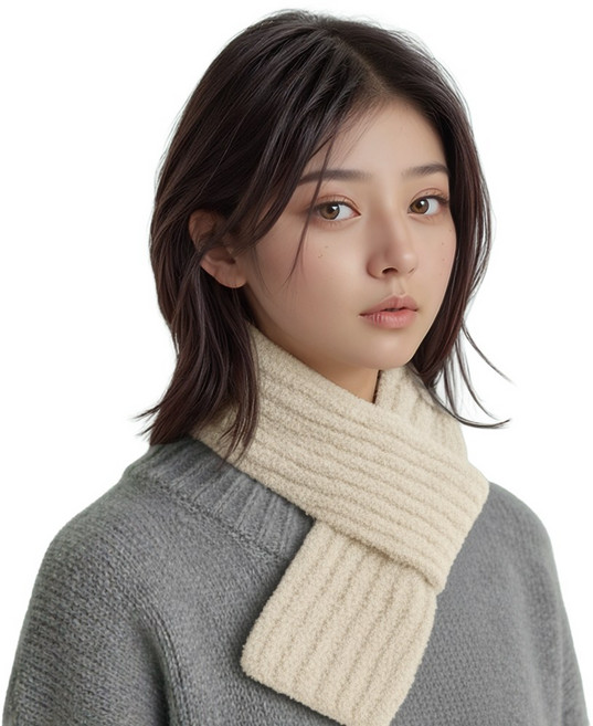 쁘띠쁘랑 국산 극세사 슬림 머플러