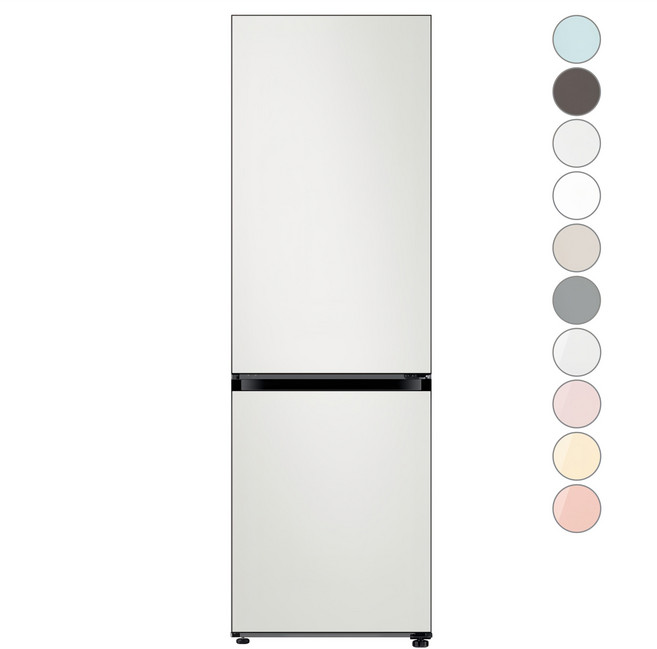 [색상선택형] 삼성전자 비스포크 333L 키친핏 메탈 2도어 냉장고 방문설치, RB33A3662AP