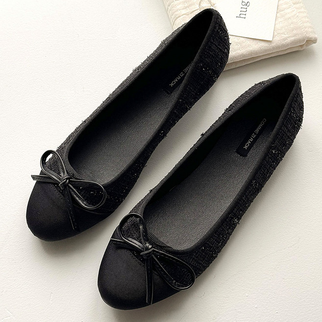 꼼지락 리본 말랑 발편한 플랫슈즈