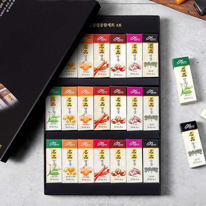 깊이있는맛 고급 양갱 선물세트 3호쫄깃한식감 7가지맛 선물용양갱 부모님선물 간식 과자 명절선물, 21개, 45g
