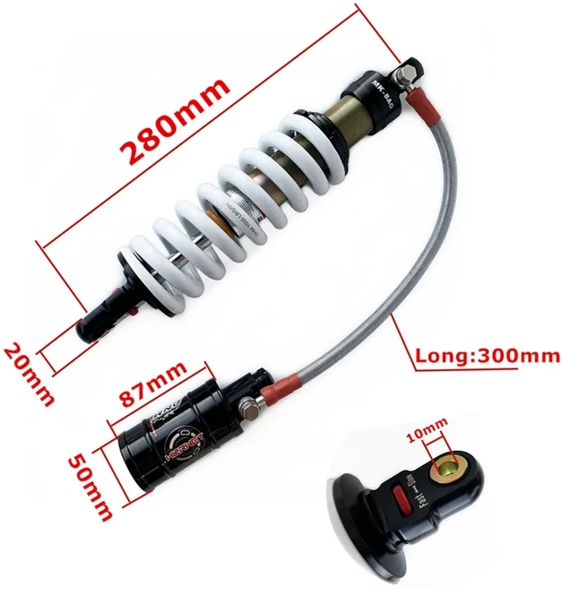 납품전문 DNM 서스펜션 MK-BAG 더블 조절식 리어 완충기 모토크로스 ATV 쿼드 피트 더트 바이크용 275mm, 02 MK-BAG 280mm