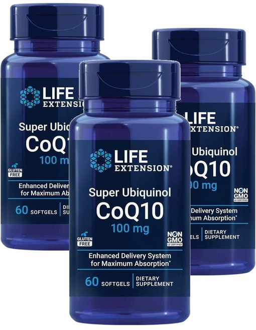 라이프익스텐션 슈퍼 유비퀴놀 CoQ10 100 mg 60 소프트젤 x 3, 60정, 3개