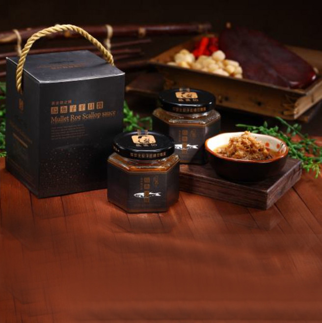 為魚伯 烏魚子干貝醬禮盒, 2個, 300
