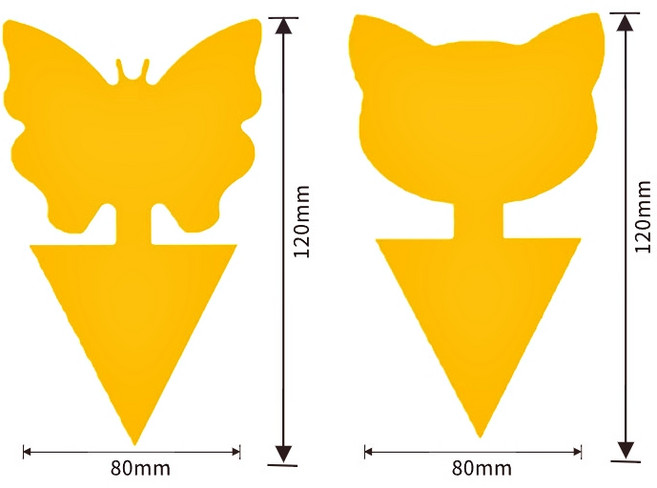 뿌리파리 초파리 날파리 벌레 파리 끈끈이 10매, 나비, 1세트, 100ml
