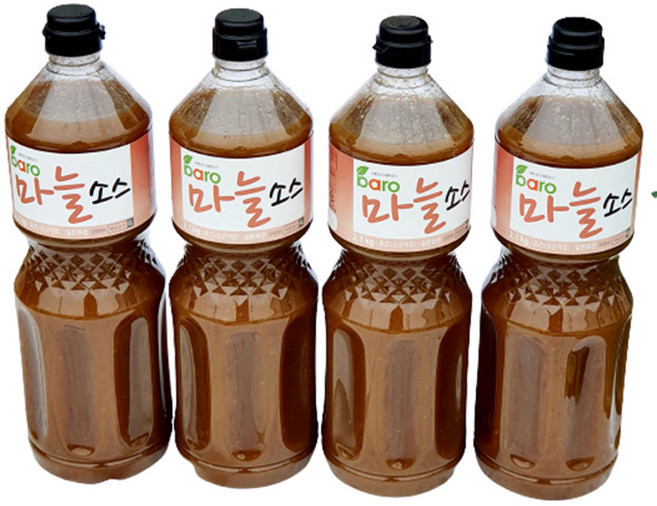 새마원 바로 마늘소스 갈릭소스 마늘 훈제오리고기 족발 치킨 보쌈 딥소스, 4개, 2.2kg