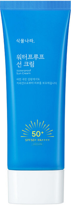 [본사정품 대용량] 식물나라 산소수 워터프루프 선크림 1+1 SPF50+ 밀착형 레포츠용 부드러운 발림 PA++++, 100ml, 1개