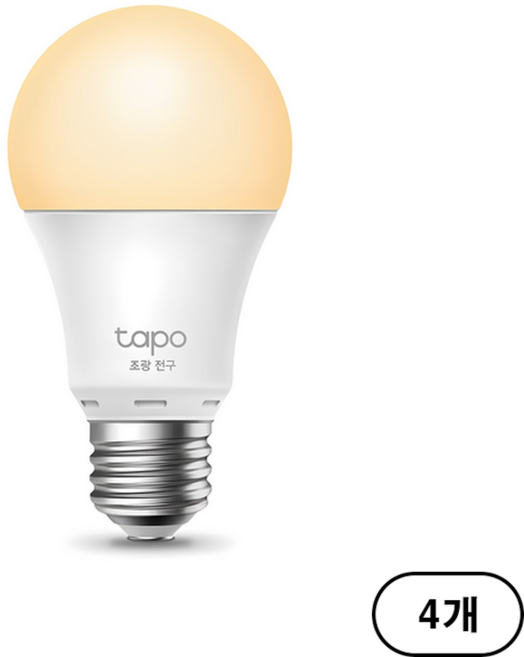 타포 스마트 Wi-Fi 멀티 컬러 조광 전구 8.7W, 전구색, 4개