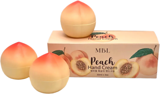 MBL 복숭아 고보습 핸드크림, 30g, 3개