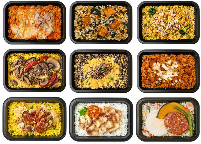 굿스푼 맛있는 한 끼 덮밥 도시락 식단 직장인 간편식 아침 점심 저녁 식사대용 1주식단 9종 9팩 1980g (냉동), 220g