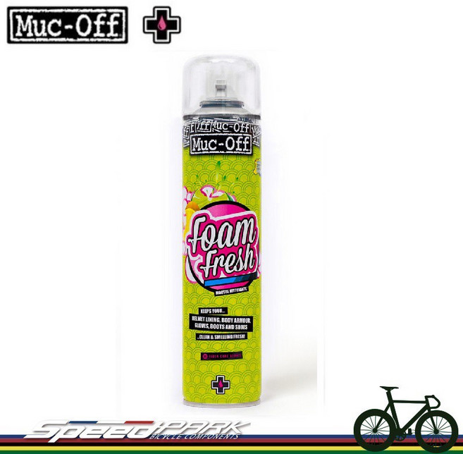 MUC-OFF 泡沫布類清潔劑 400ml 獨特檸檬味 安全帽內襯 卡鞋 車鞋 分解汗臭 黴菌, 1個