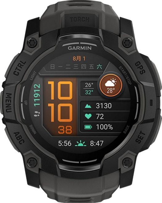 가민 인스팅트 3 스포츠 스마트 워치 아몰레드 컬러풀 에디션, GPS + 블루투스, 50mm, 그래파이트 그레이