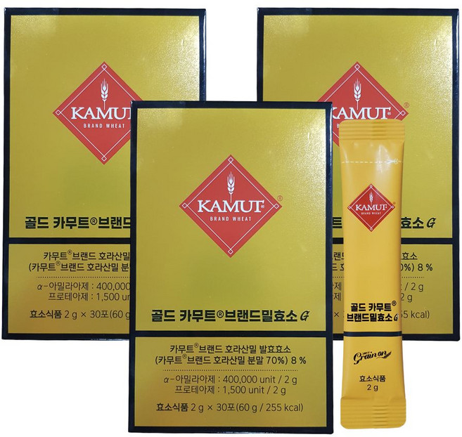 그레인온 골드 카무트 효소 G, 60g, 3박스