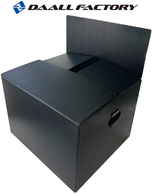 이사박스 이사짐 이삿짐 이사용 플라스틱박스 수납정리함 단프라 포장박스, 검정, 1호 32 X 22 X 22 cm, 1개