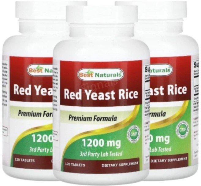 베스트 네츄럴스 레드 이스트라이스 1200mg Best Naturals Red Yeast Rice, 3개, 120정 - 쿠팡