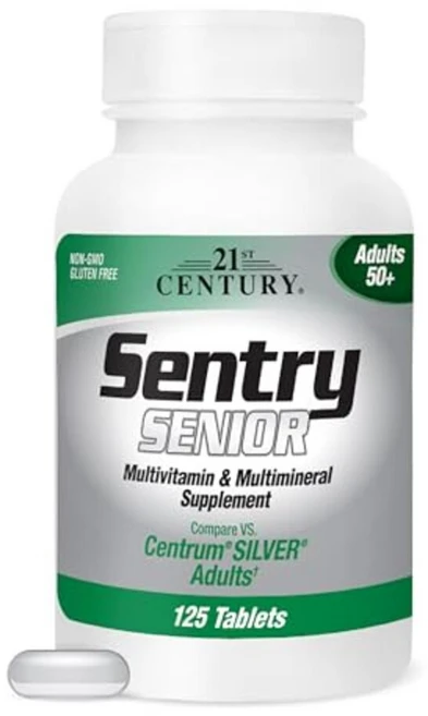 21st Century Sentry Senior 종합비타민 및 종합미네랄 보충제 50세 이상 성인용 125정 Century (21st 센트리), 265개 - 쿠팡