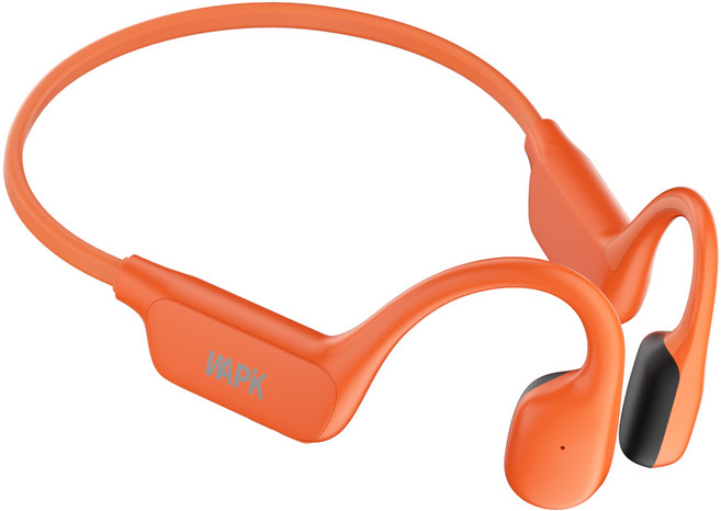 WAPIK 방수 BT5.4 귀걸이형 오픈형 골전도 블루투스 무선 이어폰 N60, 오렌지