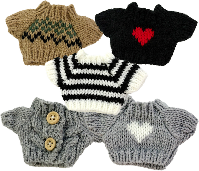 픽101 모루인형 의상 소품 세트 모루 꾸미기 재료 니트 악세사리 부자재 10cm 15cm, 1개, 쨍한거싫어(ISTJ)세트