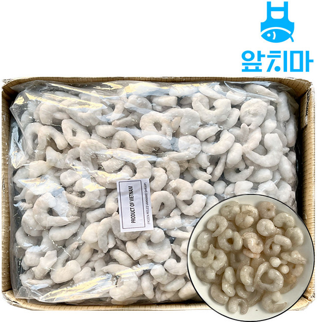 생새우살 9kg 벌크 대용량 새우살 손질 깐 냉동 대용량, 1개, 중국  생새우살 51/70 9kg