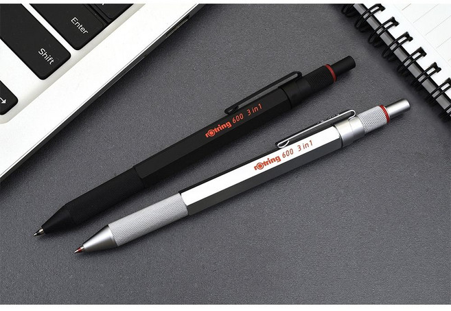 [로트링] 600 3 in 1 멀티펜 블랙 실버 블루 그린 [옵션선택], 그린(RO2159368)