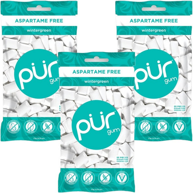 퍼검 아스파탐 프리 윈터그린 55개입, 80g, 3개