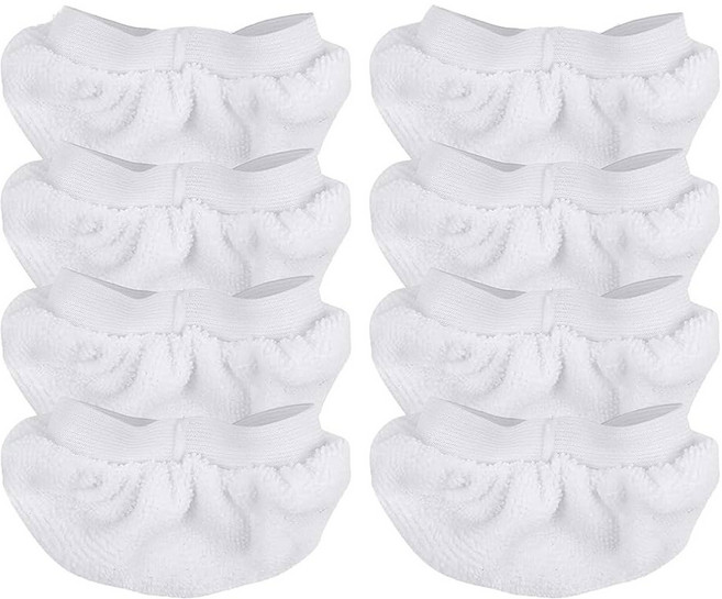 휴대용 스팀 클리너용 범용 극세사 천 12팩: 비셀 샷 스티머 컴포데이 퍼스팀 듀프레이 깔끔한 클리너 세탁 가능한 걸레 패드 커버와 호환 가능, 8 Pack