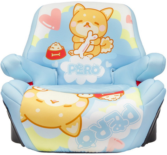 PERO NI ISOFIX 兒童增高墊 童趣夢幻系列 陽光柴犬 可拆卸椅背 適用15-36KG