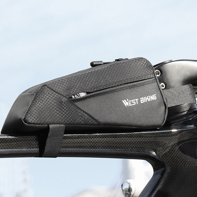 시그니처베이지 로드 자전거 탑튜브 프레임 가방 YPZ338, 블랙 스몰, 1개, 0.5L