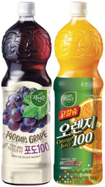 자연은 1.5L (포도 고칼슘 오렌지) 각 3입 총 6입