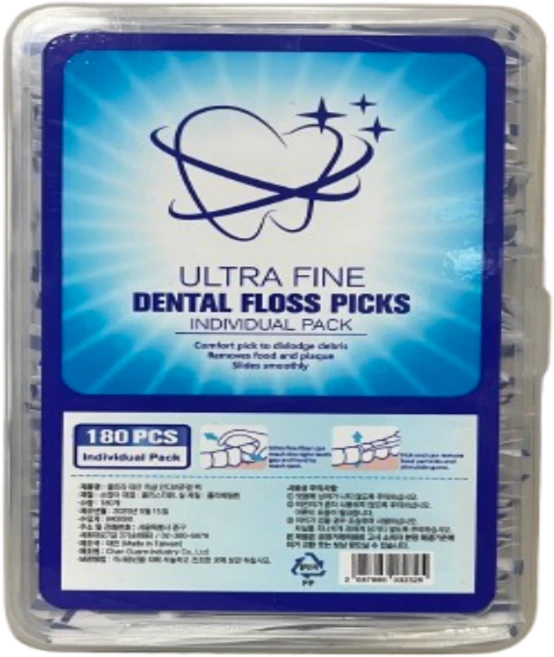 몽글몽글마켓 치실 울트라 파인 프로스 픽스 휴대용 치실, 1개, 180개입 - 쿠팡