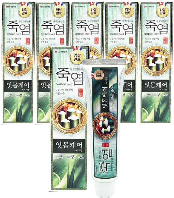 LG 죽염 은강고 치약, 6개, 100g