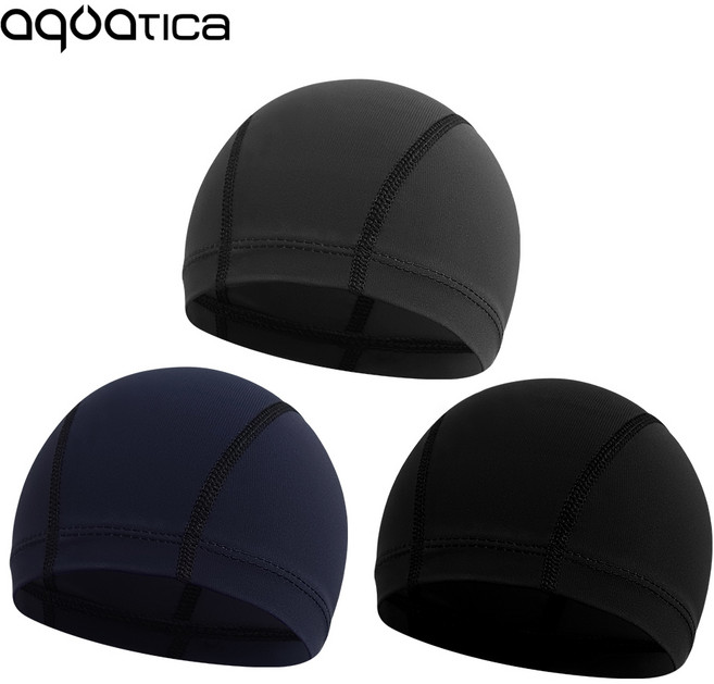 아쿠아티카 스판 수영모자, 블랙, FREE, 1개, 블랙/FREE